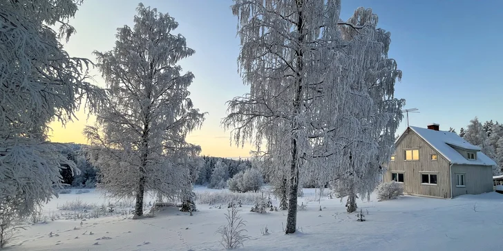 Dom v Škandinávii pre 2-7 osôb: medzi lesmi a jazerami pod polárnym kruhom, český majiteľ so skvelým hodnotením
