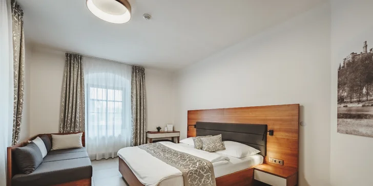 Krásne apartmány len 800 m od zámku v Hlubokej s raňajkami aj wellness