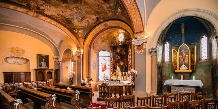 Rozprávková romantika v Chateau Zbiroh: večera v krčme, wellness a prehliadka zámku