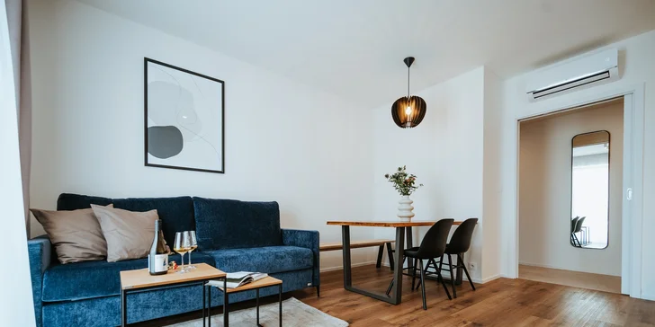 Veselí nad Moravou: štýlové apartmány s raňajkami, wellness aj vínom
