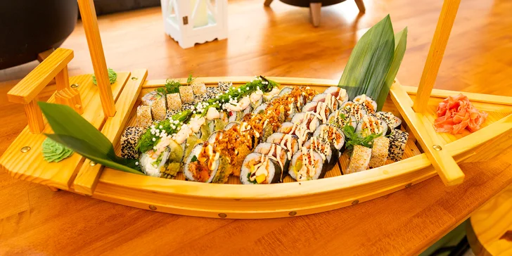 Exkluzívny sushi set – až 48 kúskov s krevetami, lososom či avokádom