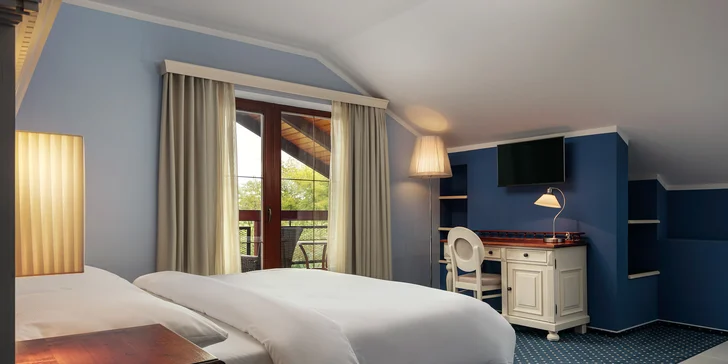 4* golfový rezort pri Pardubiciach: raňajky alebo polpenzia a saunový svet, možnosť wellness apartmánu