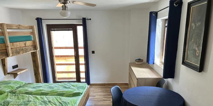 Vyšší Brod: apartmány až pre 7 osôb, vrátane kuchyne a záhrady s ohniskom, 9 km od Lipna