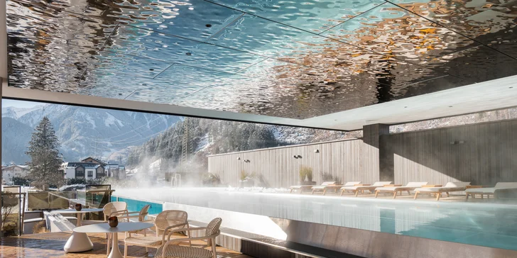 Luxusný horský rezort v Tirolských Alpách s nekonečným wellness, zábavou pre deti a polpenziou +