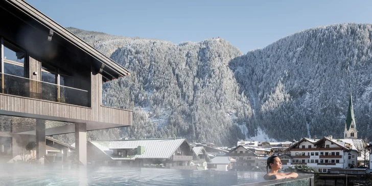 Luxusný horský rezort v Tirolských Alpách s nekonečným wellness, zábavou pre deti a polpenziou +
