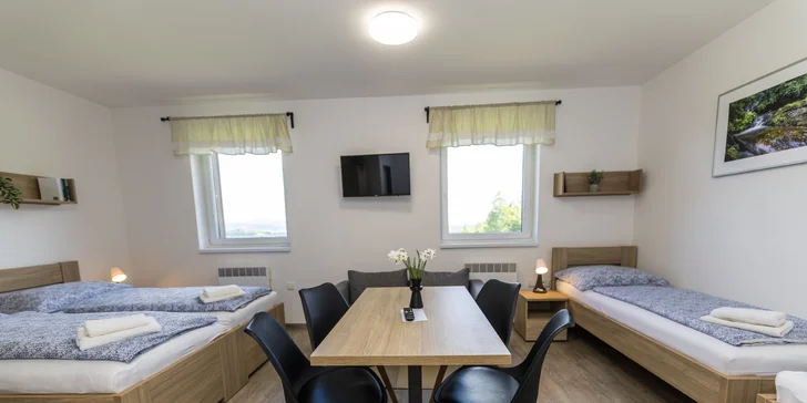 Pobyt na pomedzí Jeseníkov a Orlických hôr: penzión s výhľadom na hory, vrátane raňajok