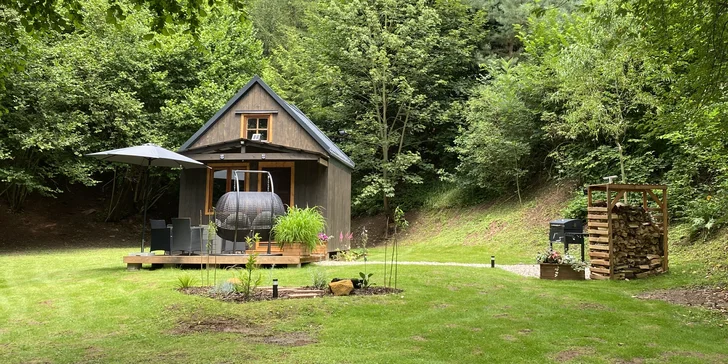 Útulný Tiny House v prírode Podkrkonošia pre 2 osoby