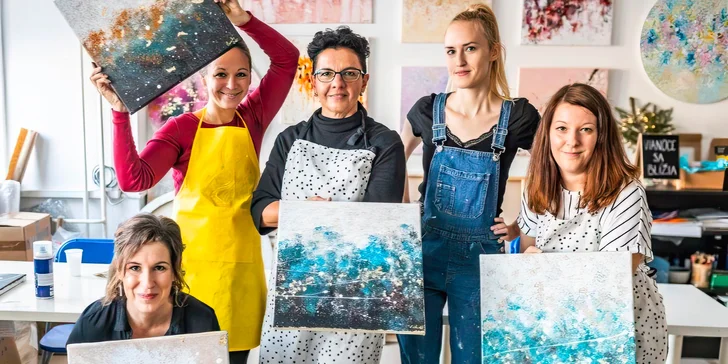 Kreatívny kurz pre 1 či 2 osoby: maľovanie, linoryt, koláž a ďalšie techniky