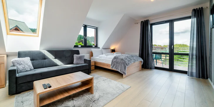 Oddychový pobyt v modernom apartmáne v poľských Krkonošiach až pre 4 osoby