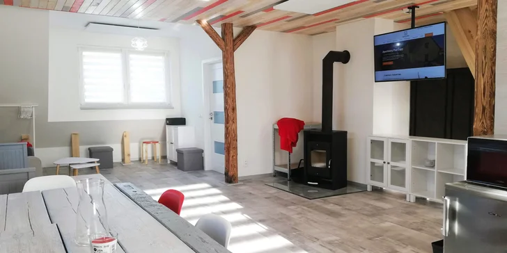 Moderné a priestranné apartmány v CHKO Železné hory pre pár aj rodinu