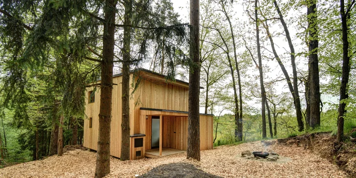 Moderná chata pri Českých Budějoviciach a Krumlove: fínska sauna, terasa, kapacita až pre 6 osôb