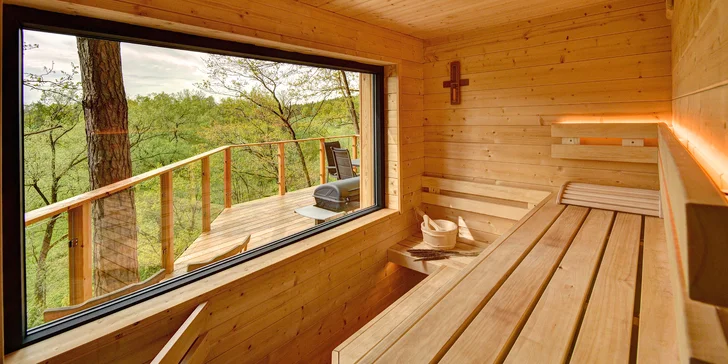 Moderná chata pri Českých Budějoviciach a Krumlove: fínska sauna, terasa, kapacita až pre 6 osôb