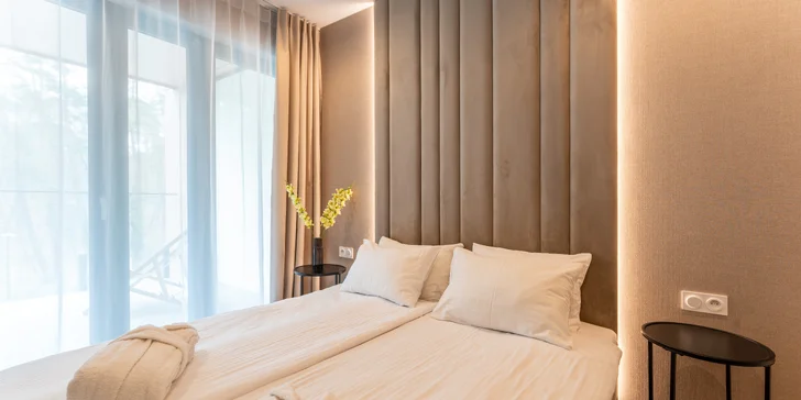 Nové apartmány pri Balte 15 min. od pláže: raňajky, bazény, vírivky a sauna