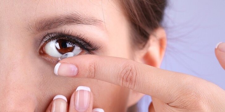 Očné vyšetrenie a aplikácia kontaktných šošoviek