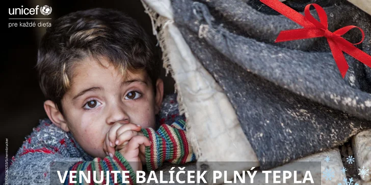 Balíčky plné tepla (oblečenie, obuv a deky) pre deti žijúce v humanitárnych krízach