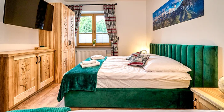 V blízkosti turistických chodníkov aj atrakcií: apartmány v Zakopanom so SPA zónou a raňajkami