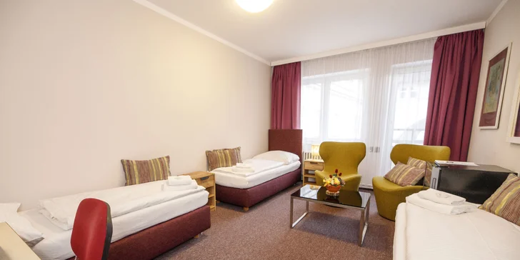 Pohodový pobyt v srdci kúpeľného mesta Poděbrady s polpenziou a vínom