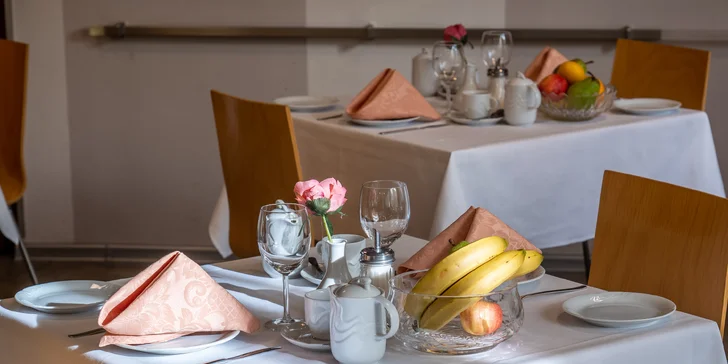 Pohodový pobyt v srdci kúpeľného mesta Poděbrady s polpenziou a vínom