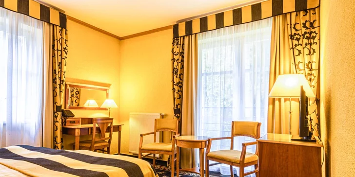 Relax v pokojnej časti Mariánskych Lázní: raňajky aj polpenzia, wellness a procedúry
