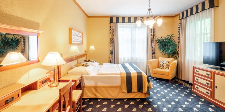 Relax v pokojnej časti Mariánskych Lázní: raňajky aj polpenzia, wellness a procedúry