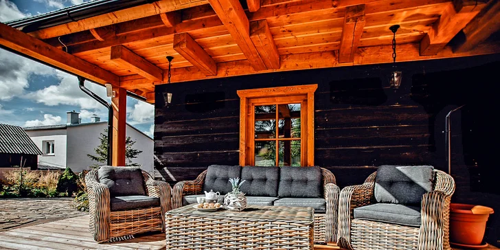 Kúzelný pobyt na Orave: moderná chalupa pre 8 osôb s privátnym mini wellness a veľkou záhradou