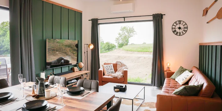 Moderná chata v južných Čechách: vlastná sauna, vírivý sud a kapacita až 6 osôb