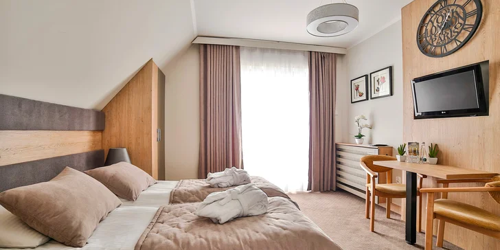 Hotel v malebnej oblasti poľských Beskýd: strava, neobmedzený wellness aj atrakcie na dosah