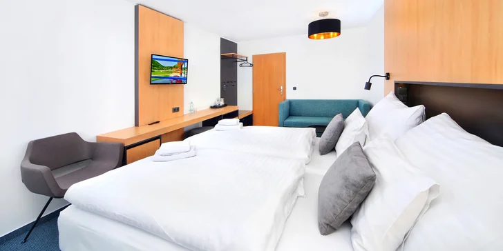 Resort Špindl pod Medvědínom: hotel pri lanovke, raňajky alebo polpenzia, vstupy do aquaparku