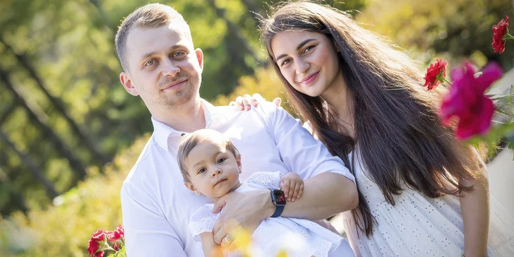 Profesionálne exteriérové fotenie: portréty, rodiny, páry, svadby