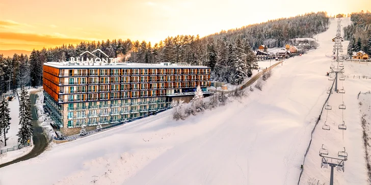 5* luxusný horský hotel v Krynici-Zdrój vedľa zjazdovky s neobmedzeným wellness