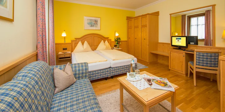 Hotel v centre Zell am See: raňajky aj polpenzia, neobmedzene sauna, letná karta výhod