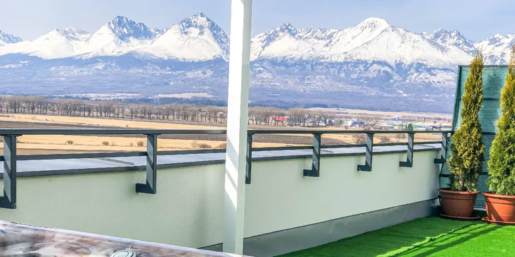 Romantický pobyt s neobmedzeným privátnym wellness a panoramatickým výhľadom na Tatry