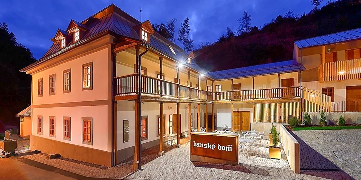 Oddych v Štiavnických vrchoch: penzión s raňajkami či polpenziou a wellness