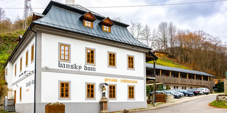 Oddych v Štiavnických vrchoch: penzión s raňajkami či polpenziou a wellness