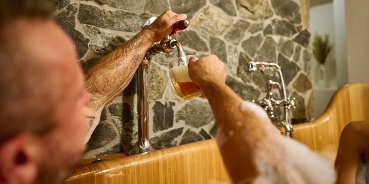 Pobyt v Pivnom apartmáne v centre Znojma: fínska sauna, pivný kúpeľ a 4 litre piva