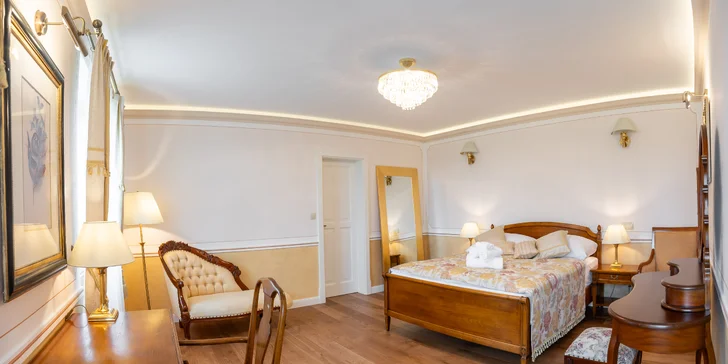 Príjemný pobyt na kaštieli neďaleko Valtíc a Lednice s raňajkami a privátnym wellness