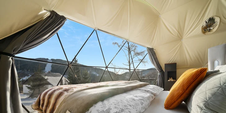 Pobyt v Špindlerovom Mlyne: moderný glampingový stan aj privátna infrasauna