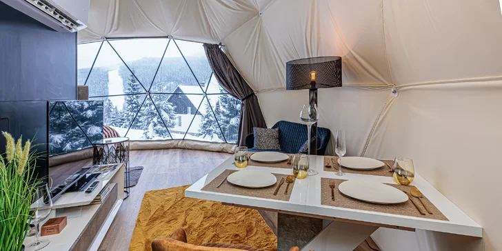 Pobyt v Špindlerovom Mlyne: moderný glampingový stan aj privátna infrasauna