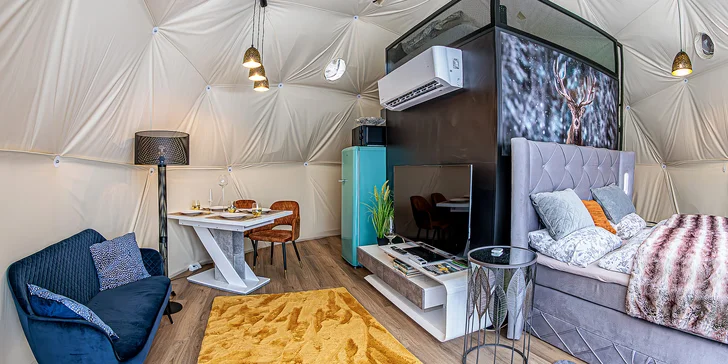 Pobyt v Špindlerovom Mlyne: moderný glampingový stan aj privátna infrasauna