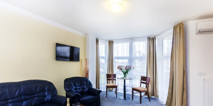 Pobyt na juhu Moravy: hotel s výhľadom na zámok Bučovice, raňajky aj vstup do wellness
