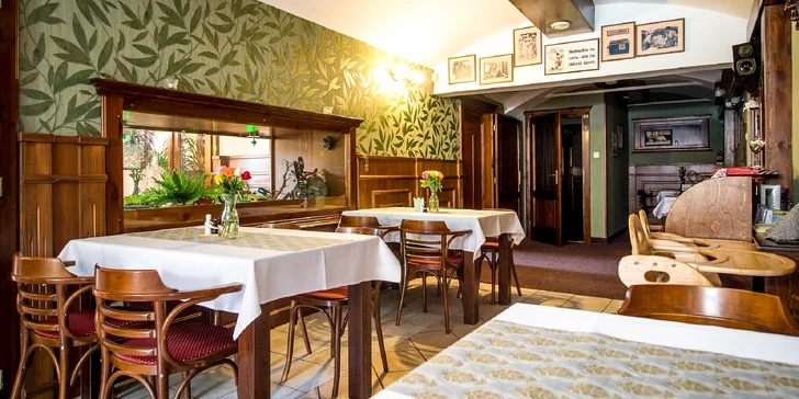 Otvorený voucher na konzumáciu v reštaurácii U Septima: 30 - 70 €