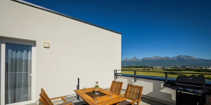 Pokoj a Tatry ako na dlani: pobyt v apartmáne s privátnym wellness pre 2 až 4 osoby