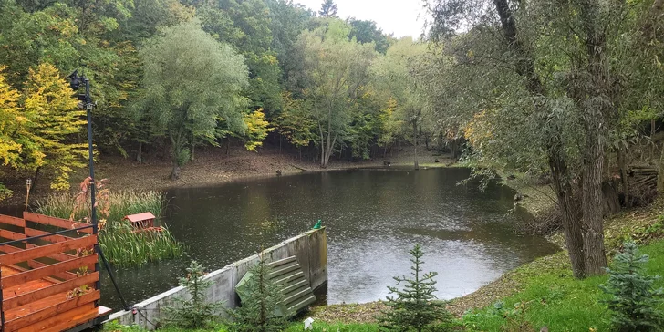 Romantická glampingová chatka pri rybníku na Prostějovsku pre pár