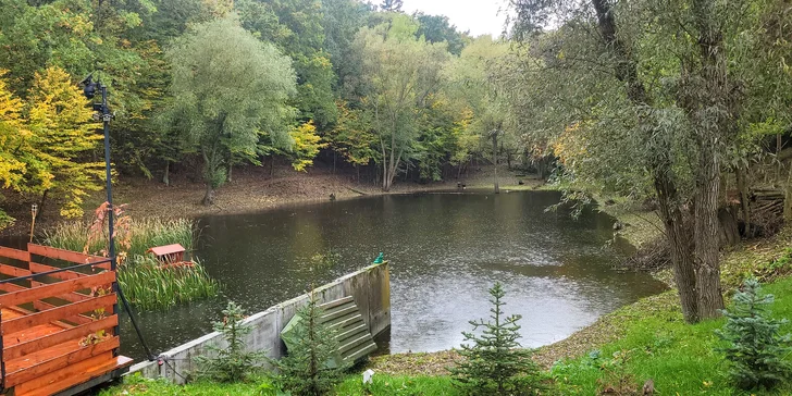 Romantická glampingová chatka pri rybníku na Prostějovsku pre pár