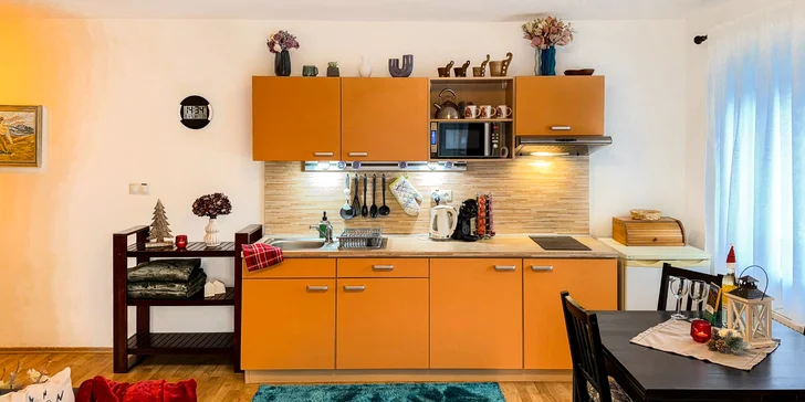 Štýlový súkromný apartmán v Novej Lesnej s výhľadom na Tatry