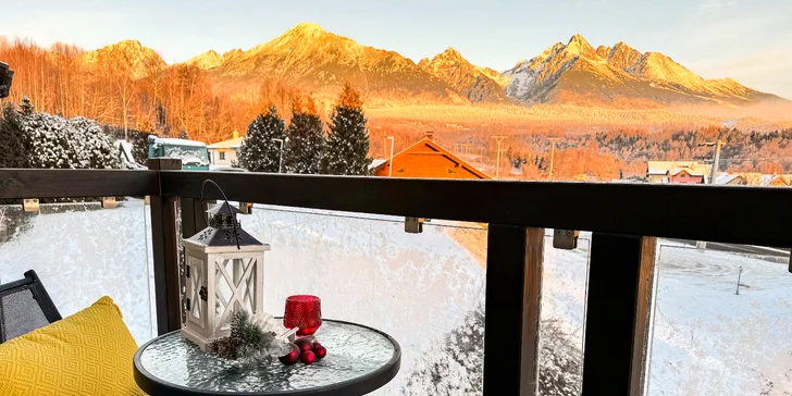 Štýlový súkromný apartmán v Novej Lesnej s výhľadom na Tatry
