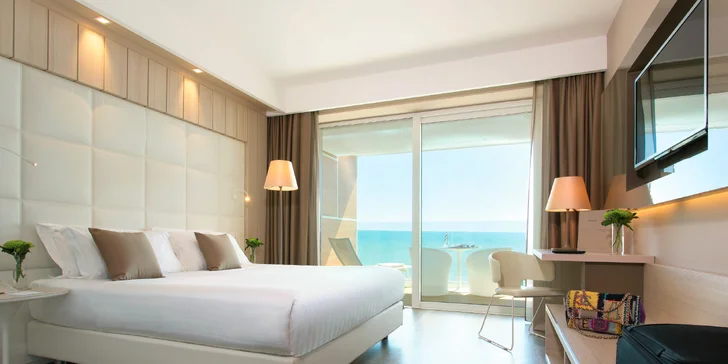 Lido di Jesolo: 5* hotel s vlastnou plážou a 70m bazénom, wellness, raňajky aj lekcie jogy