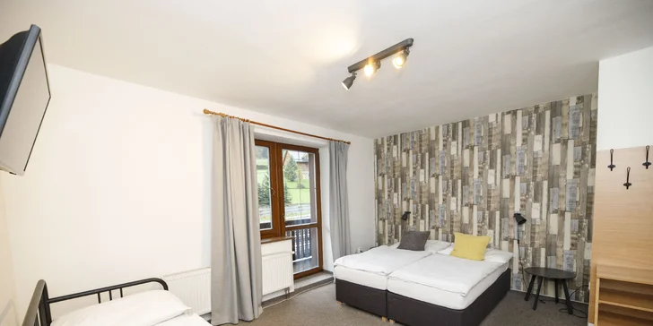 Penzión v Jeseníkoch s polpenziou a bazénom: izby až pre 8 osôb