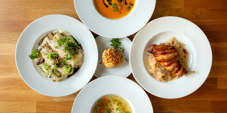 Trojchodová večera v prostredí Boutique hotela Siglisberg v obci Štiavnické Bane