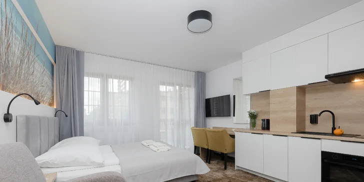 Relax priamo pri Baltiku: izba s kuchynkou, jedlo a neobmedzený wellness